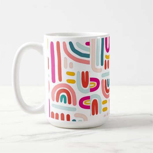 Pink Rainbow Mug – Cute Soft Pastel Coffee Cup Kaffeetasse (Links)