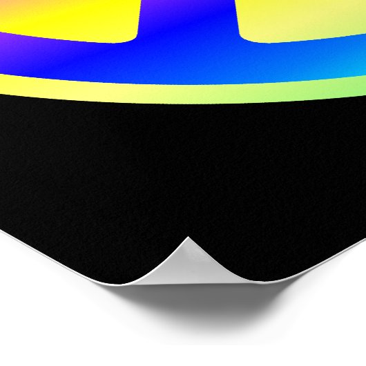 Pink Rainbow Peace Symbol Poster (Ecke)