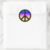Pink Rainbow Peace Symbol Stickers (Tasche)