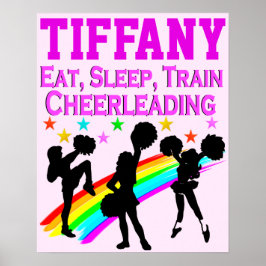 PINK RAINBOW PERSONALISIERT CHEERLEADPOSTER POSTER