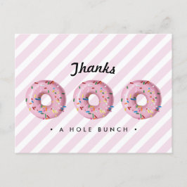Pink Rainbow Sprinkle Donut Danke Karte