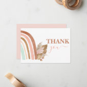 Pink Rainbow Vielen Dank Mitteilungskarte (Vorderseite/Rückseite Beispiel)