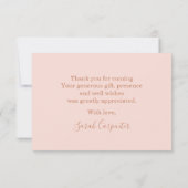 Pink Rainbow Vielen Dank Mitteilungskarte (Rückseite)