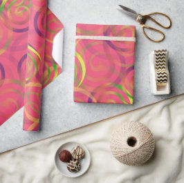 Pink Rainbow Weihnachtsmuster Geschenkpapier
