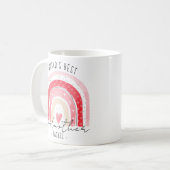 Pink Rainbow World's Best Godmutt Valentinstag Kaffeetasse (Vorderseite Links)