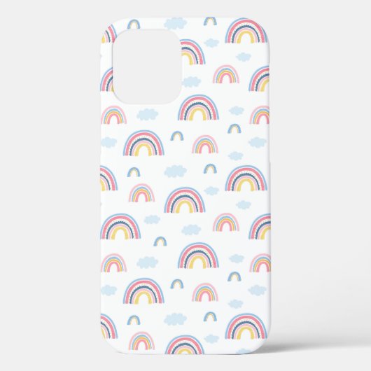 Pink Rainbows Wolken Boho Design Case-Mate iPhone Hülle (Rückseite)