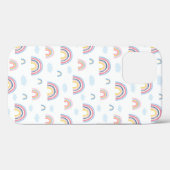 Pink Rainbows Wolken Boho Design Case-Mate iPhone Hülle (Rückseite (Horizontal))