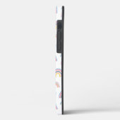 Pink Rainbows Wolken Boho Design Case-Mate iPhone Hülle (Rückseite / Links)