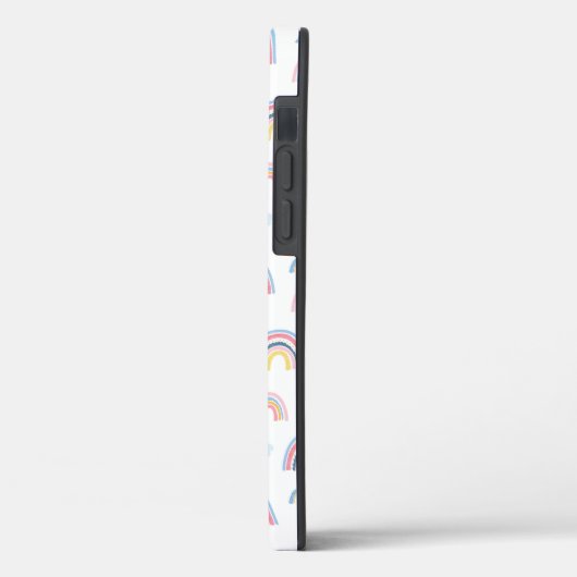 Pink Rainbows Wolken Boho Design Case-Mate iPhone Hülle (Rückseite / Links)