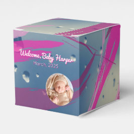 Pink Raindrop Pinselstrich Candy Favor Box Geschenkschachtel