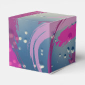 Pink Raindrop Pinselstrich Candy Favor Box Geschenkschachtel (Rückseite)