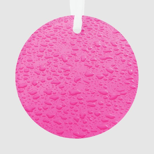 Pink Raindrops auf dem Auto Ornament (Rückseite)