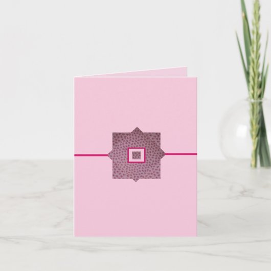 Pink Raindrops Karte (Vorderseite)