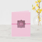 Pink Raindrops Karte (Gelbe Blume)