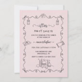 Pink Ramadan Bow doodle ramadan iftar invitations Einladung (Vorderseite)