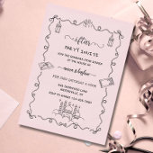 Pink Ramadan Bow doodle ramadan iftar invitations Einladung