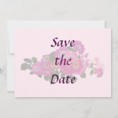 Pink Rambler Rose Save the Date (Rückseite)