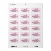 Pink Rambler Rose Save the Date Adressaufkleber (Vorne)