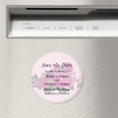 Pink Rambler Rose Save the Date Magnet (In Situ (Geschirrspüler))