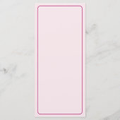 Pink Rambler Rose Wedding Menu Menükarte (Rückseite)