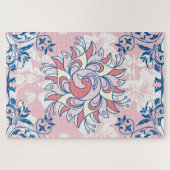 Pink Rangoli Blumenwerk Puzzle (Horizontal)