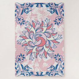 Pink Rangoli Blumenwerk Puzzle