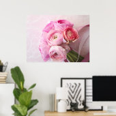 Pink ranunculus Bouquet-Plakat Poster (Heimbüro)