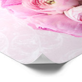 Pink ranunculus Bouquet-Zeichen Poster (Ecke)