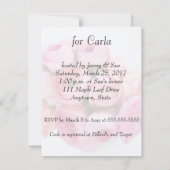 PInk ranunculus bunch Brautparty Einladung (Rückseite)