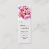 Pink ranunculus Bunch Mama Lesezeichen Mini Visitenkarte (Vorderseite)