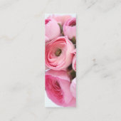 Pink ranunculus Bunch Mama Lesezeichen Mini Visitenkarte (Rückseite)