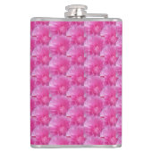 Pink Ranunculus - Modernes Blumendesign Flachmann (Rückseite)