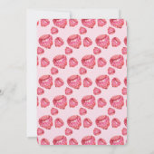 Pink Raspberries Baby Girl Einladung (Rückseite)