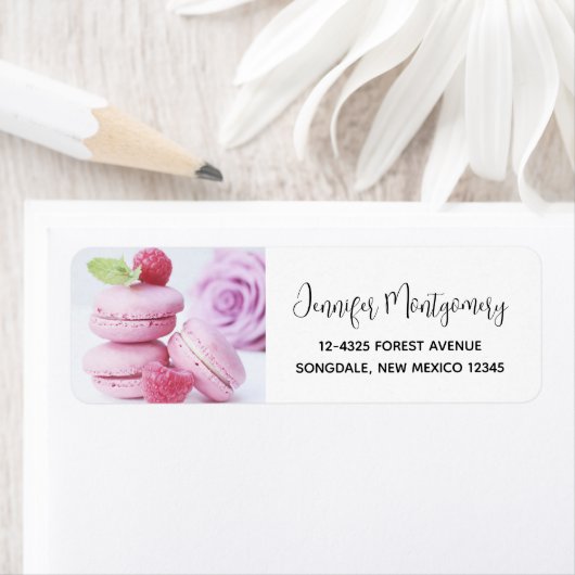 Pink Raspberry Macarons Foto (Insitu)