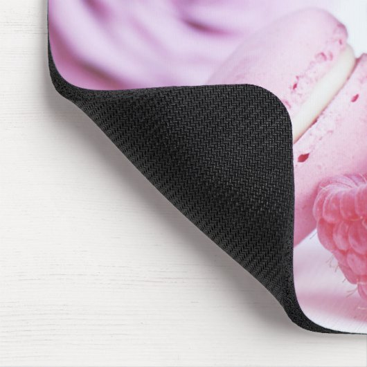 Pink Raspberry Macarons Foto Mousepad (Ecke)