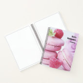 Pink Raspberry Macarons Foto Notizblock (Innenseite)