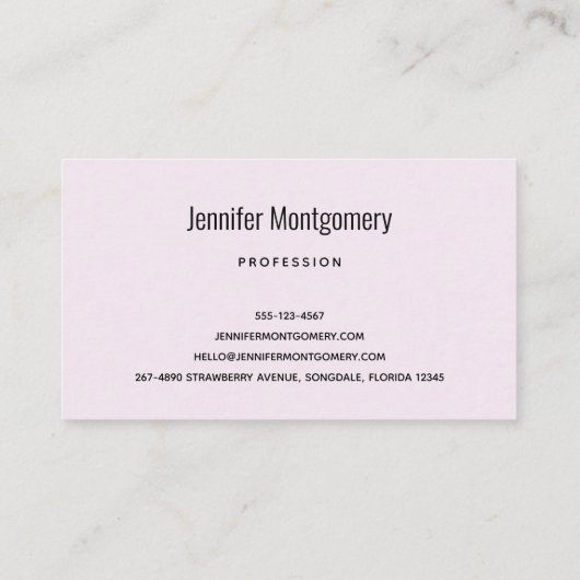 Pink Raspberry Macarons Visitenkarte (Rückseite)