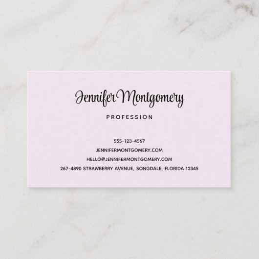 Pink Raspberry Macarons Visitenkarte (Rückseite)