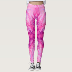PINK RAUCHE - Modernes und abstraktes Fraktal Kuns Leggings