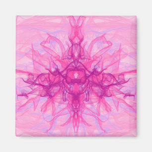 PINK RAUCHE - Modernes und abstraktes Fraktal Kuns Magnet