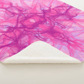 PINK RAUCHE - Modernes und abstraktes Fraktal Kuns Sherpadecke (3/4)