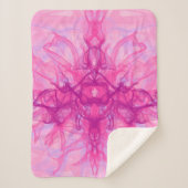 PINK RAUCHE - Modernes und abstraktes Fraktal Kuns Sherpadecke (Vorderseite)