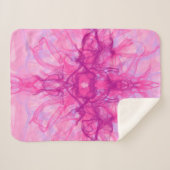 PINK RAUCHE - Modernes und abstraktes Fraktal Kuns Sherpadecke (Vorderseite (Horizontal))