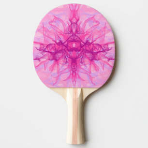 PINK RAUCHE - Modernes und abstraktes Fraktal Kuns Tischtennis Schläger