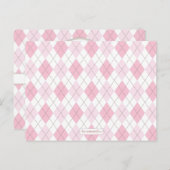 Pink Raute Babyduschempfehlung für Mama, um zu sei Hinweiskarte (Vorne/Hinten)