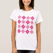 Pink-Raute-Muster T-Shirt (Vorderseite)