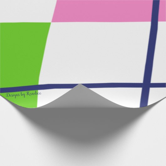 Pink-Raute-Wrapper Geschenkpapier (Ecke)
