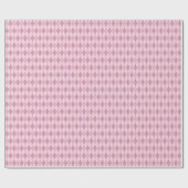 Pink Raute Wrapping Paper Geschenkpapier (Flach)