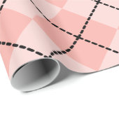 Pink Raute Wrapping Paper Geschenkpapier (Rolleneckpunkt)