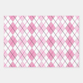 Pink Raute Wrapping Paper Geschenkpapier Set (Vorderseite 2)